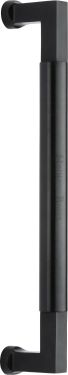 Click Here To Enlarge This Photo Of V1312 330-BKMT Heritage Brass Door Pull Handle Bauhaus Design 330mm Matt Black Finish