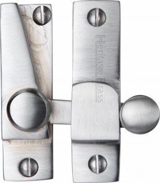Click Here To Enlarge This Photo Of V1105-SC Heritage Brass Sash Fastener Satin Chrome Finish