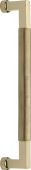 V1315 330-PB Heritage Brass Door Pull Handle Bauhaus Knurled Design 330mm Polished Brass Finish