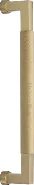 Click Here To Enlarge This Photo Of V1315 330-SB Heritage Brass Door Pull Handle Bauhaus Knurled Design 330mm Satin Brass Finish