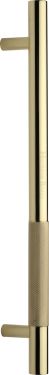 Click Here To Enlarge This Photo Of V1365 457-PB Heritage Brass Door Pull Handle Bar Knurled Design 457mm Polished Brass Finish