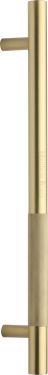 Click Here To Enlarge This Photo Of V1365 457-SB Heritage Brass Door Pull Handle Bar Knurled Design 457mm Satin Brass Finish