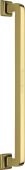 V1964 490-PB Heritage Brass Door Pull Handle Square Vintage Design 490mm Polished Brass Finish