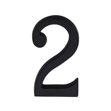 Click Here To Enlarge This Photo Of C1564 2-BKMT Heritage Brass Numeral 2 Concealed Fix 76mm (3") Matt Black