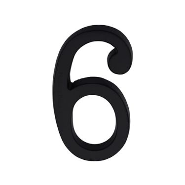 Click Here To Enlarge This Photo Of C1564 6-BKMT Heritage Brass Numeral 6 Concealed Fix 76mm (3") Matt Black