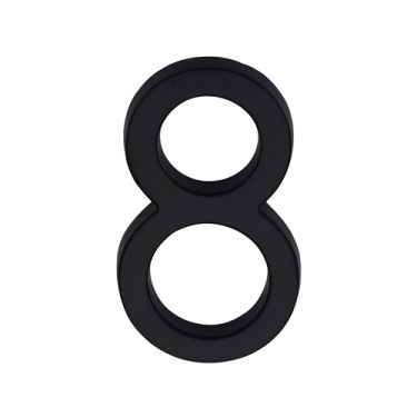 Click Here To Enlarge This Photo Of C1564 8-BKMT Heritage Brass Numeral 8 Concealed Fix 76mm (3") Matt Black