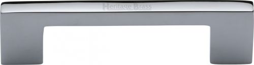 Click Here To Enlarge This Photo Of C0337 96-PC Heritage Brass Cabinet Pull Metro Design 96mm ctc Polished Chrome Finish