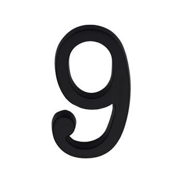 Click Here To Enlarge This Photo Of C1564 9-BKMT Heritage Brass Numeral 9 Concealed Fix 76mm (3") Matt Black