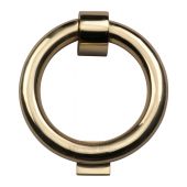 K1270-ULB Heritage Brass Ring Knocker Unlacquered Brass