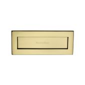 V850 254.101-ULB Heritage Brass Letterplate 10" x 4" Unlacquered Brass finish
