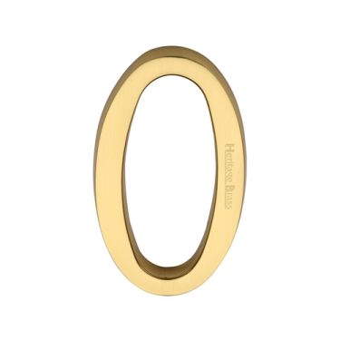 Click Here To Enlarge This Photo Of C1564 0-PB Heritage Brass Numeral 0 Concealed Fix 76mm (3") Polished Brass finish