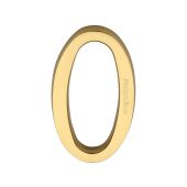 C1564 0-PB Heritage Brass Numeral 0 Concealed Fix 76mm (3") Polished Brass finish