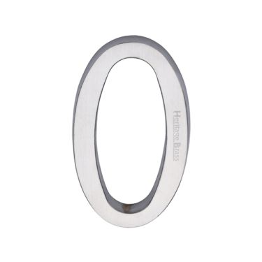 Click Here To Enlarge This Photo Of C1564 0-SC Heritage Brass Numeral 0 Concealed Fix 76mm (3") Satin Chrome finish