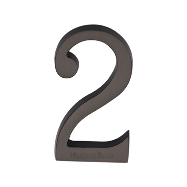 Click Here To Enlarge This Photo Of C1564 2-MB Heritage Brass Numeral 2 Concealed Fix 76mm (3") Matt Bronze finish
