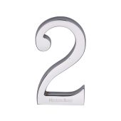 C1564 2-PC Heritage Brass Numeral 2 Concealed Fix 76mm (3") Polished Chrome finish
