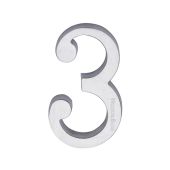 C1564 3-SC Heritage Brass Numeral 3 Concealed Fix 76mm (3") Satin Chrome finish