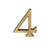 C1564 4-AT Heritage Brass Numeral 4 Concealed Fix 76mm (3") Antique Brass finish