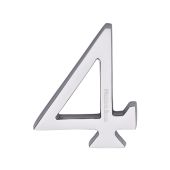 C1564 4-PC Heritage Brass Numeral 4 Concealed Fix 76mm (3") Polished Chrome finish