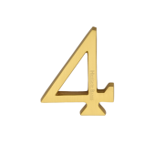 C1564 4-SB Heritage Brass Numeral 4 Concealed Fix 76mm (3") Satin Brass finish