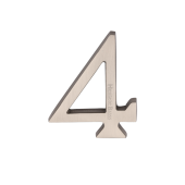 C1564 4-SN Heritage Brass Numeral 4 Concealed Fix 76mm (3") Satin Nickel finish