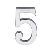 C1564 5-PC Heritage Brass Numeral 5 Concealed Fix 76mm (3") Polished Chrome finish