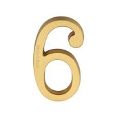 C1564 6-SB Heritage Brass Numeral 6 Concealed Fix 76mm (3") Satin Brass finish