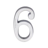 C1564 6-SC Heritage Brass Numeral 6 Concealed Fix 76mm (3") Satin Chrome finish