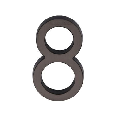 Click Here To Enlarge This Photo Of C1564 8-MB Heritage Brass Numeral 8 Concealed Fix 76mm (3") Matt Bronze finish