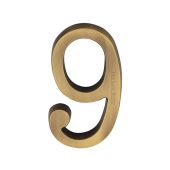 C1564 9-AT Heritage Brass Numeral 9 Concealed Fix 76mm (3") Antique Brass finish