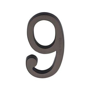 Click Here To Enlarge This Photo Of C1564 9-MB Heritage Brass Numeral 9 Concealed Fix 76mm (3") Matt Bronze finish