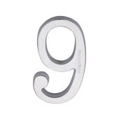 C1564 9-SC Heritage Brass Numeral 9 Concealed Fix 76mm (3") Satin Chrome finish