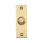 V1182-SB Heritage Brass Rectangular Bell Push 3" x 1" Satin Brass finish