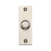V1182-SN Heritage Brass Rectangular Bell Push 3" x 1" Satin Nickel finish