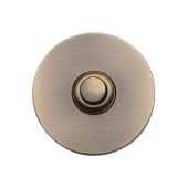 V1184-AT Heritage Brass Round Bell Push 53mm Antique Brass finish