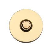 V1184-PB Heritage Brass Round Bell Push 53mm Polished Brass finish