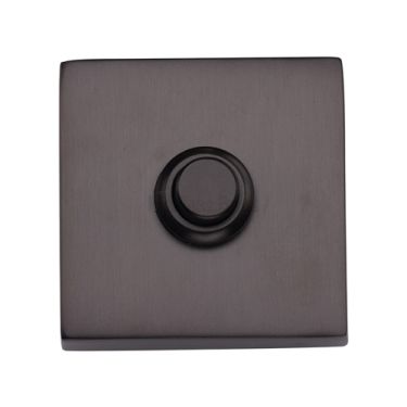 Click Here To Enlarge This Photo Of V1188-MB Heritage Brass Square Bell Push 54mm x 54mm Matt Bronze finish