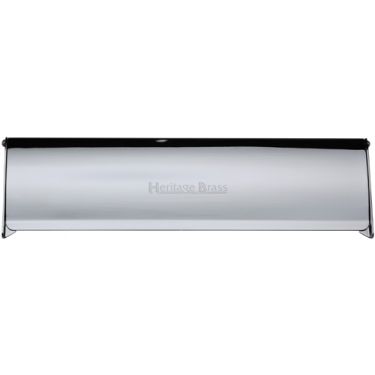 Click Here To Enlarge This Photo Of V860 403-PC Heritage Brass Interior Letterflap 400mm x 100mm Polished Chrome finish
