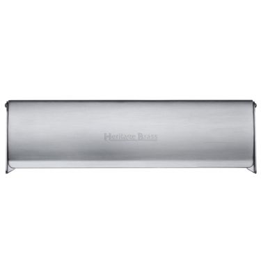 Click Here To Enlarge This Photo Of V860 403-SC Heritage Brass Interior Letterflap 400mm x 100mm Satin Chrome finish