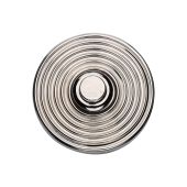 RR1186-PNF Heritage Brass Reeded Bell Push 53mm Polished Nickel finish