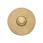 RR1186-SB Heritage Brass Reeded Bell Push 53mm Satin Brass finish