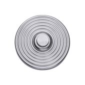 RR1186-SC Heritage Brass Reeded Bell Push 53mm Satin Chrome finish