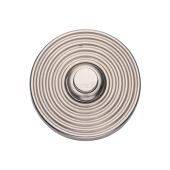 RR1186-SN Heritage Brass Reeded Bell Push 53mm Satin Nickel finish