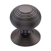 RR906-MB Heritage Brass Centre Door Knob Reeded Design 3 1/2" Matt Bronze Finish