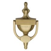 RR912 195-SB Heritage Brass Reeded Urn Knocker 7 1/4" Satin Brass finish