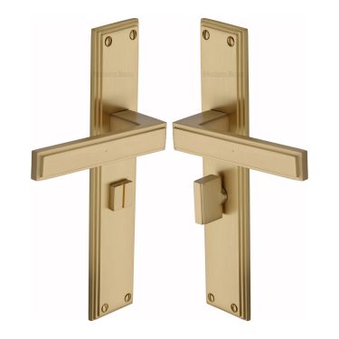 Click Here To Enlarge This Photo Of ATL6730-SB Heritage Brass Atlantis Long Bathroom set Satin Brass finish