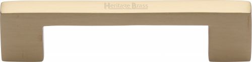 Click Here To Enlarge This Photo Of C0337 96-SB Heritage Brass Cabinet Pull Metro Design 96mm ctc Satin Brass Finish