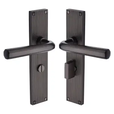 Click Here To Enlarge This Photo Of RR3730-MB Heritage Brass Octave Reeded Backplate Bathroom Set Matt Bronze finish