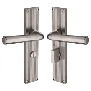 RR3730-SN Heritage Brass Octave Reeded Backplate Bathroom Set Satin Nickel finish