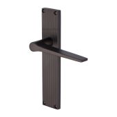 RR4710-MB Heritage Brass Gio Reeded Lever Latch Matt Bronze finish