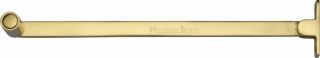 V1119 10-PB Heritage Brass Casement Stay Roller Arm Design 254mm Polished Brass Finish